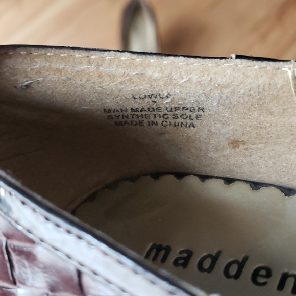 Madden Girl Lowla open toe bow brown weave heels Size 7 - Picture 8 of 11